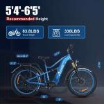 26'' Electric Mountain Bike 1800W Motor 75-Mile Range