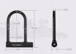 ROCKBROS 7"x5.1" Steel Bicycle U-lock with Keys