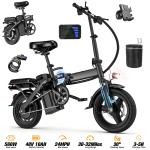 560W Adult Folding Electric Bike with Removable Battery