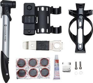 Bike Frame Pump and Repair Kit, Black