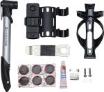 Bike Frame Pump and Repair Kit, Black