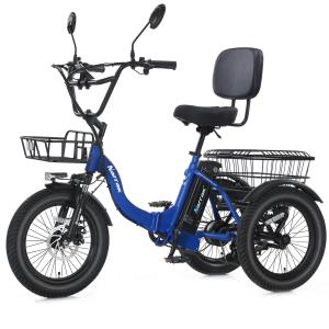 Narrak Folding Fat Tire Electric Trike 1100W