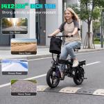 560W Adult Folding Electric Bike with Removable Battery