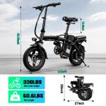 560W Adult Folding Electric Bike with Removable Battery