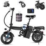 14" 560W Lightweight Folding Electric Bike for Adults