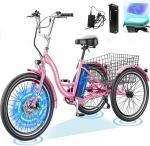 MOONCOOL 24" Electric Tricycle for Adults