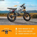 20" Fat Tire 1500W Electric Mountain Bike