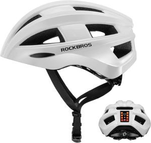 ROCKBROS Lightweight Adult Bike Helmet with Tail Light