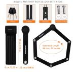 BIGLUFU Folding Bike Lock with Mounting Bracket