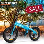 Blue Folding Electric Bike - 850W, 30MPH Speed