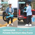 Blue Folding Electric Bike - 850W, 30MPH Speed