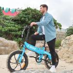 Blue Folding Electric Bike - 850W, 30MPH Speed
