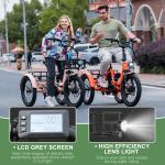 20" Fat Tire Foldable Electric Trike 1000W