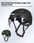 ILM Cycling Helmet with USB Rechargeable LED Lights