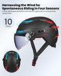 ILM Cycling Helmet with USB Rechargeable LED Lights