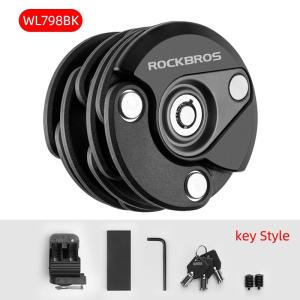 ROCKBROS Compact Folding Bike Lock with Keys