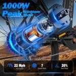 ZDZA 1000W Electric Bike for Commuting and Adventure