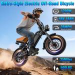1200W Electric Fat Tire Bike with Dual Suspension