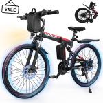 26" Folding Electric Mountain Bike 750W 21 Speed