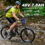 26" Folding Electric Mountain Bike 750W 21 Speed