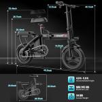 500W Folding Electric Bike for Adults and Teens