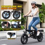 560W Folding Electric Bike - 24MPH, 32-Mile Range