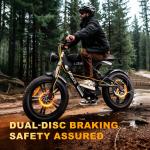 1500W Electric Mountain Bike 75Mile Range 34MPH