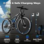 1500W Electric Mountain Bike, 65 Miles Range