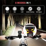 90000LM Rechargeable LED Bike Front Light