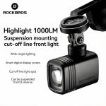 ROCKBROS 1000 Lumen Rechargeable Waterproof Bike Headlight