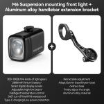 ROCKBROS 1000 Lumen Rechargeable Waterproof Bike Headlight