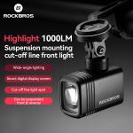 ROCKBROS 1000 Lumen Rechargeable Waterproof Bike Headlight