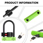 Heavy-Duty Steel U-Lock for Bikes - Green