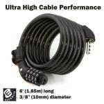 ETRONIC 6 ft. Resettable Bike Lock Cable