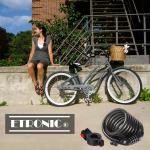 ETRONIC 6 ft. Resettable Bike Lock Cable