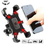 Motorcycle Phone Mount with Auto Lock & Anti-Shake