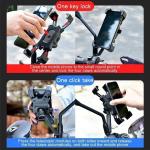 Motorcycle Phone Mount with Auto Lock & Anti-Shake