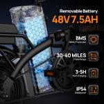 URLIFE 14" Folding Electric Bike with 500W Motor