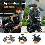 URLIFE 14" Folding Electric Bike with 500W Motor