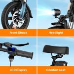 URLIFE 14" Folding Electric Bike with 500W Motor