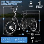 H&ZT 26-Inch Electric Tricycle for Men and Women