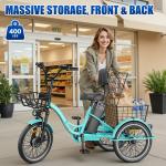 Electric Folding Tricycle with Removable Battery