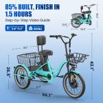Electric Folding Tricycle with Removable Battery