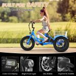 Mooncool 16" Fat Tire Electric Tricycle 250W