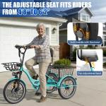 Electric Folding Tricycle with Removable Battery