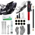 Bike Tire Repair Tool Kit & Portable Pump