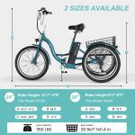 NAIZEA 7-Speed Electric Adult Tricycle Cruiser Bike