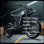 1500W 60V Electric Mountain Bike for Adults