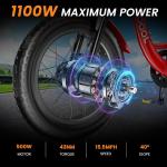 MOONCOOL 1100W Electric Fat Trike with Battery