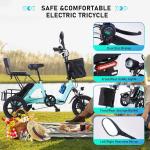 350W Adult Electric Folding Tricycle, 45-Mile Range